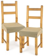 Husă elastică scaun 4Home Comfort beige, 40 - 50 cm, set 2 buc