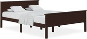 vidaXL Cadru de pat, maro închis, 160x200 cm, lemn masiv de pin