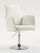 HR280N Scaun Crem Boucle cu Bază Cromata