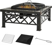 SEMN8 - Vatra de Foc Multifunctionala, 76 cm - Neagra