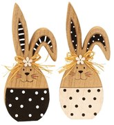 Iepuras de Paste din lemn WOODEN BUNNY - diverse variante