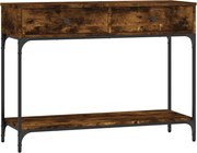 vidaXL Măsuță consolă, stejar fumuriu, 100x34,5x75 cm, lemn prelucrat