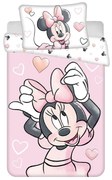Jerry Fabrics Lenjerie de pat din bumbac pentru copii Minnie Blush Pink