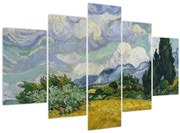 Tablou - Vincent van Gogh, Wheat Field with Cypresses, reproducere (150x105 cm)