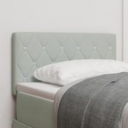vidaXL Tăblie LED cu lumini cu bandă LED Gri deschis 80 cm Catifea