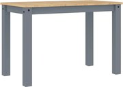 vidaXL Masă de sufragerie „Panama”, gri, 112x60x75 cm, lemn masiv pin
