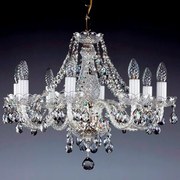 Candelabru cristal Bohemia 8 brate, diam. 56cm Magda VIII nickel 8006 CE