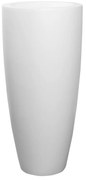 Ghiveci de flori Dax, alb mat, dimensiuni multiple - PotteryPots mărimea: L - v. 80 cm, ⌀ 37 cm