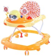 Premergator Reglabil in 3 Trepte Aviator™ , cu melodii si lumini, 8 roti, Portocaliu