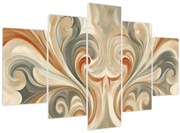 Tablou - Vârtejuri în culori pământii (150x105 cm)