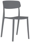 Scaun din plastic KALIOS, gri