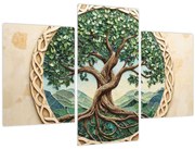 Tablou – Arborele vieții împletit (90x60 cm)