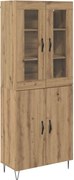 vidaXL Bufet Stejar Artizanal 69,5 x 34 x 180 cm Lemn compozit