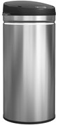 Coș de gunoi HOMCOM de 42L cu Senzor de Mișcare și Deschidere Automată, din Oțel Inoxidabil și ABS, 30.5x30.5x68 cm, Negru și Argintiu | Aosom Romania