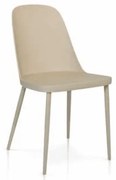 Set 4 scaune GOCCIA -HORECA-POLIPROPILENA - BEJ TAUPE