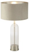 Veioza/Lampa de masa design decorativ Oxford nickel/taupe
