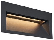 Lumină modernă de perete încastrată neagră 16cm incl. LED IP65 - Mert