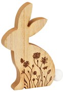 Iepure din lemn de Paste FLORAL BUNNY 18 cm