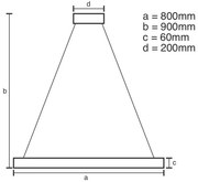 Lustră LED dimabilă pe cablu LED/110W/230V 3000-6500K + telecomandă