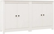 vidaXL Servante, 2 buc., alb, 70x35x80 cm, lemn masiv de pin