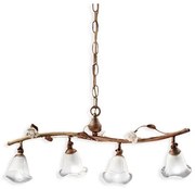 Lustra clasica cu flori din ceramica realizate manual SIENAL 4L