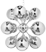 Lustra moderna cu 12 abajururi din sticla Galaxy 72cm, argintiu A-39101 VC