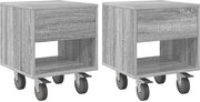 vidaXL Noptieră 2 pcs Gri Sonoma 40,5 x 40 x 48 cm Lemn compozit