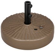 Outsunny Bază pentru Umbrelă cu Butoane Rotative Încorporate și Duză Laterală, Ø51x36 cm, Maro | Aosom Romania