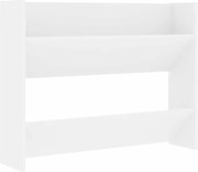 vidaXL Pantofar de perete, alb, 80x18x60 cm, lemn prelucrat