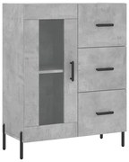 vidaXL Servantă, gri beton, 69,5x34x90 cm, lemn compozit