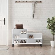 vidaXL Pantofar, alb, 102x36x60 cm, lemn compozit
