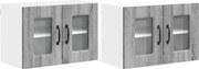 vidaXL Dulap de bucătărie Kalmar 2 pcs Gri Sonoma 60 x 31 x 40 cm