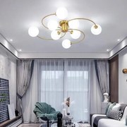 Lustră cu 8 Brațe – Soclu E27, Design Impresionant, 80×80×20 cm