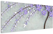Tablou - ploaie violetă (120x50 cm)