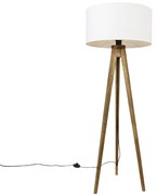 Trepied rural lemn vintage cu nuanta alba 50 cm - Tripod Classic