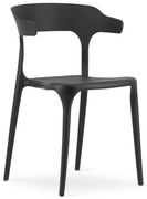 Scaun plastic negru ULME