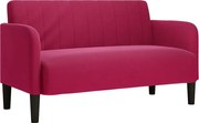 vidaXL Canapea loveseat rosu vin 109 cm catifea