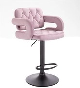 HR8403W Scaun Catifea Mov Bază Neagra