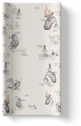 Saltea de infasat cu spate intarit si margini de protectie 50x80 cm, Magic Sea Animals
