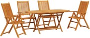 vidaXL Set de masă pentru grădină 5 pcs Maro Lemn Solid de Acacia