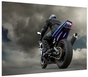 Tablou cu motociclist cu motocicletă (70x50 cm), în 40 de alte dimensiuni noi