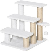 PawHut Scara pentru animale de companie cu 3 trepte, zgârier și minge de jucărie | Aosom Romania