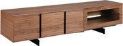 Comoda TV moderna cu design original si iluminat LED Wood