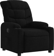 vidaXL Fotoliu rabatabil, negru, material textil