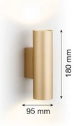 Aplică MITOS PLUS 2xGU10/5W/230V auriu Argon 7178