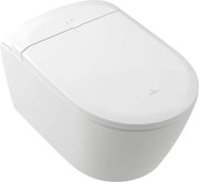 Set vas WC suspendat Villeroy&Boch Supreo rimless cu functie de bideu electric si capac softclose alb alpin