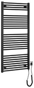 Radiator portprosop electric pentru baie Aqualine DIRECT-E 600W/230V 132 cm negru mat