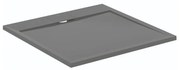 Cadita de dus patrata Ideal Standard i.life Ultra Flat S gri asfaltic 90x90 cm