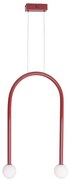 Lustra LED design minimalist ENIGMA, Coral red