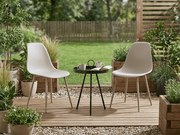 Set de gradina OSAKA SIRVON - 2 scaune si masa rotunda, gri-maro
